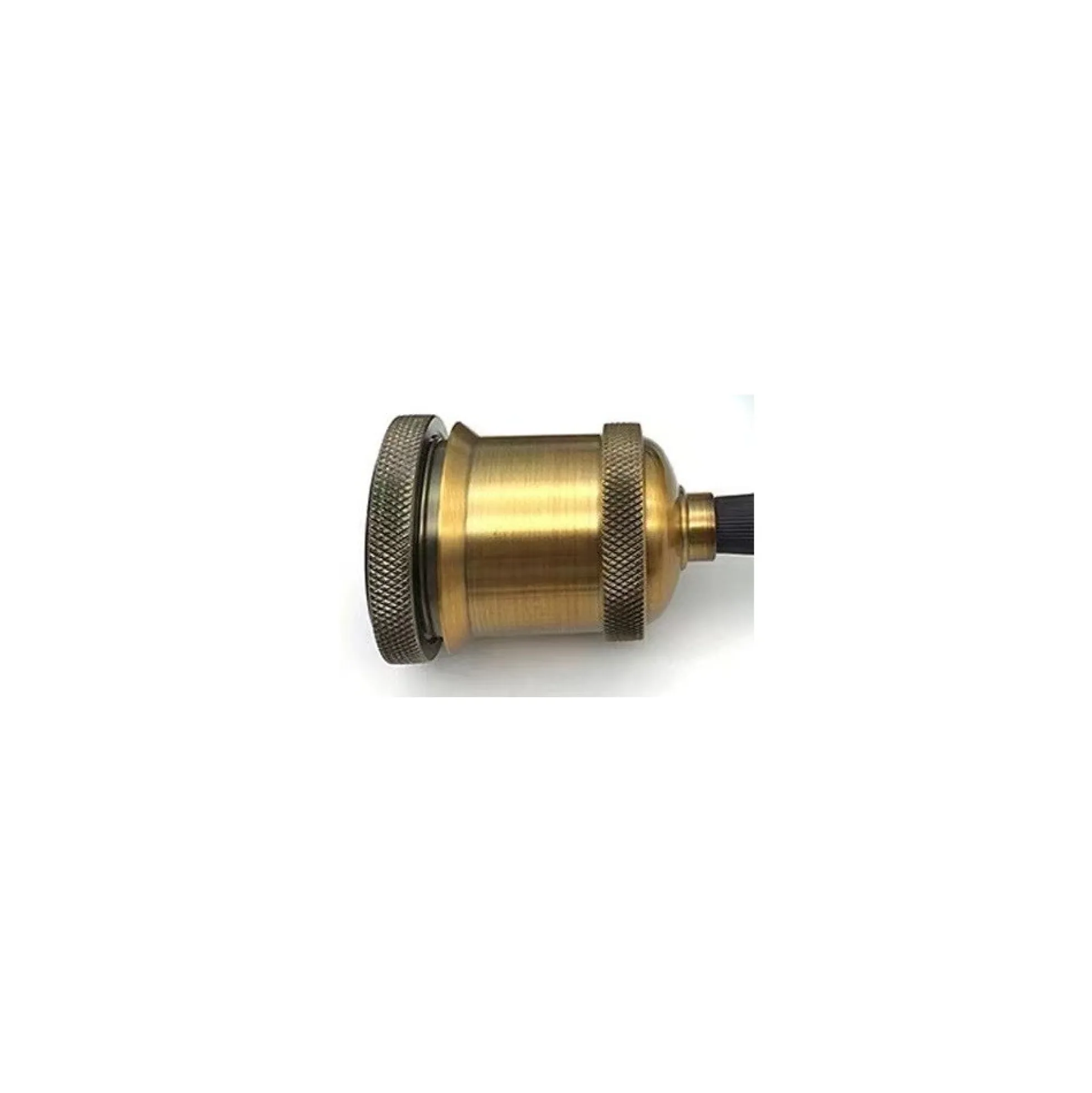 Lampefatning & roset, Designer - Antik bronze, 150 cm ledning, E27