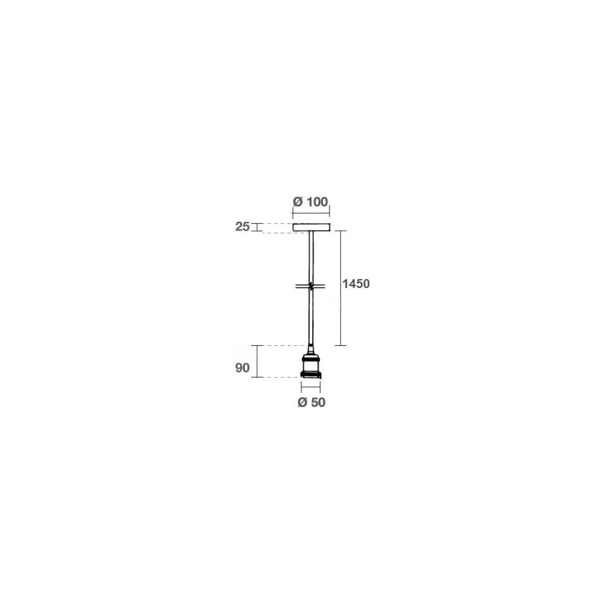 Lampefatning & roset, designer, sort perle farve, 150 cm ledning, E27