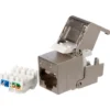 Lan-Com – Keystone RJ45 konnektor, cat 6A FTP, krom