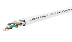 Lanview Cat6a U-FTP netværkskabel Dca hvid LSZH 305 m