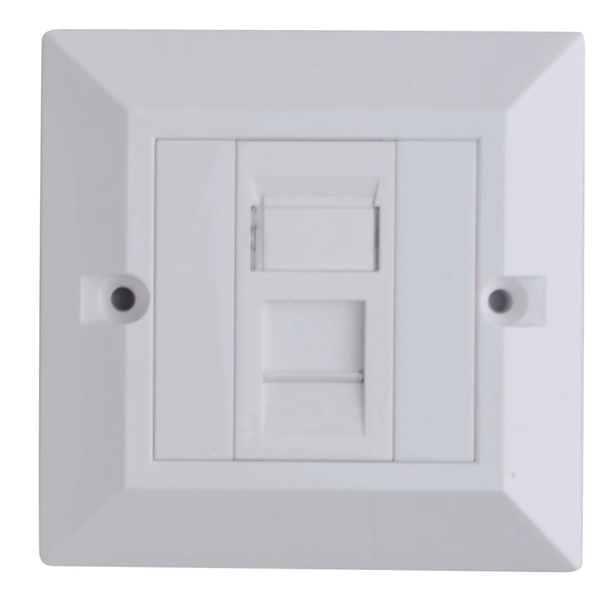 Lanview Cat6 faceplate UK 1-gang 86x86 mm