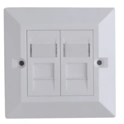 Lanview Cat6 faceplate UK 2-gang 86x86 mm