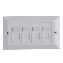 Lanview Cat6 faceplate UK 4-port 146x86 mm