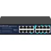 Lanview Ethernet-switch, uadministreret, 16-porte, fuldt gigabit, intelligent