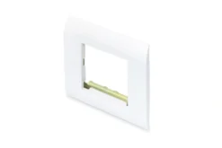 Lanview EURO stikkontakt med metalramme 80x80 mm