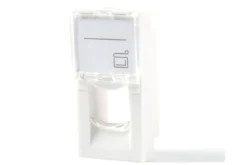 Lanview EURO stikkontakt 1-port modul 45x22,5 mm