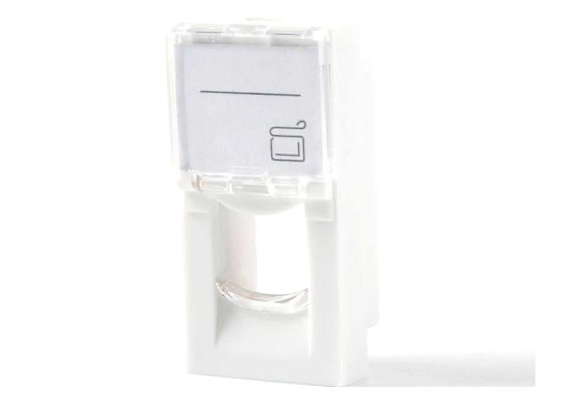 Lanview EURO stikkontakt 1-port modul 45x22,5 mm