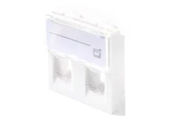 Lanview EURO stikkontakt 2-port modul 45x45 mm