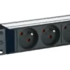 Lanview 10" PDU 4 udtag aluminium 2 m kabel