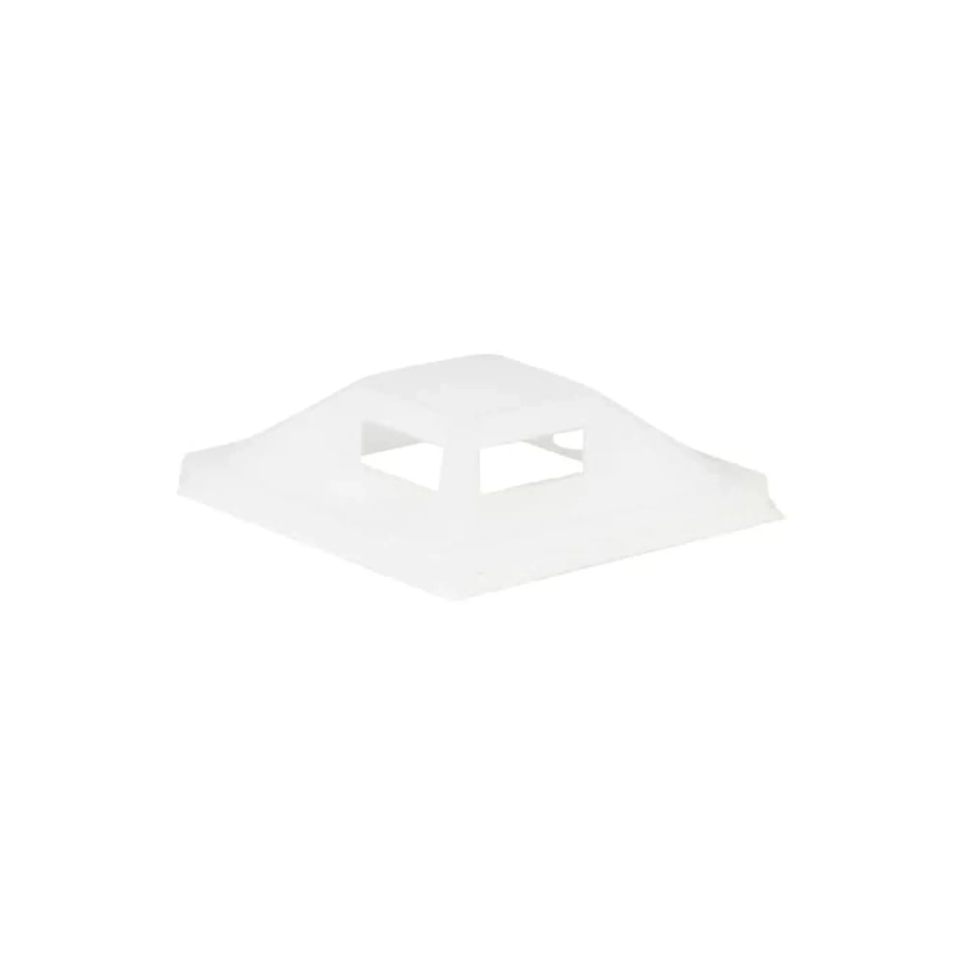 Lanview Selvhæftende kabelstrips holdere, 25 mm x 25 mm, 50 stk., hvid