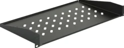 Lanview 19" 1U fast hylde 250 mm dybde sort