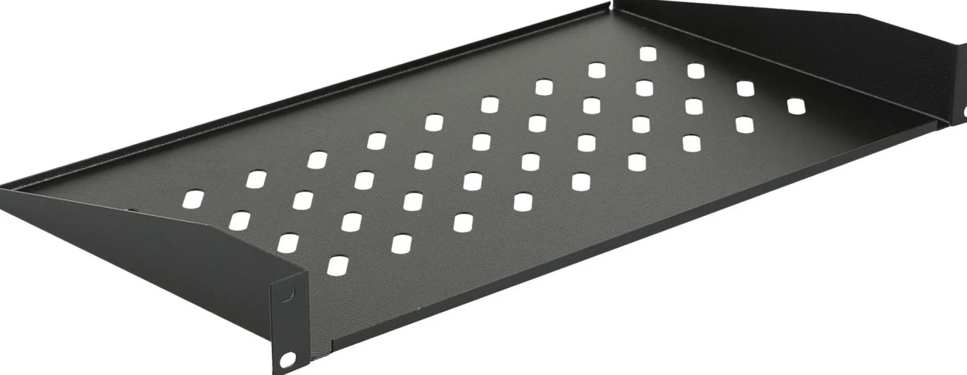 Lanview 19" 1U fast hylde 250 mm dybde sort