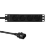 Lanview 10" 1U PDU 16A 4x Schuko C14-stik