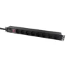 Lanview 19" 1U PDU 16A 8x Schuko-stik C14-stik