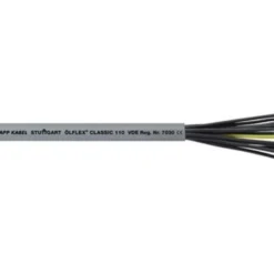 LAPP Styrekabel Ölflex Classic 110, 2x0,75mm², grå, Lederfarver Sorte med hvid fortløbende talmærkning - 100 meter