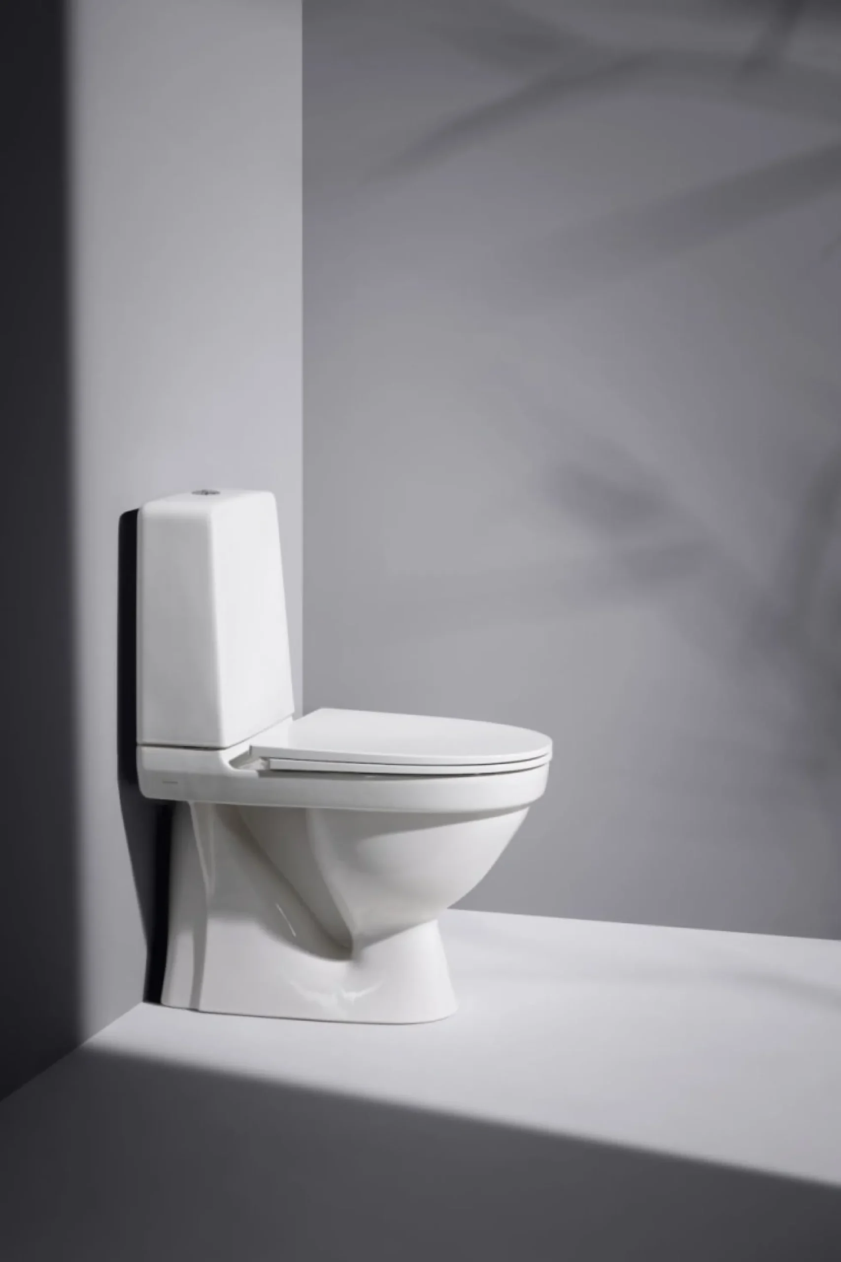 Laufen Kompas gulvstående toilet, skjult S-lås, rimless, limning, hvid