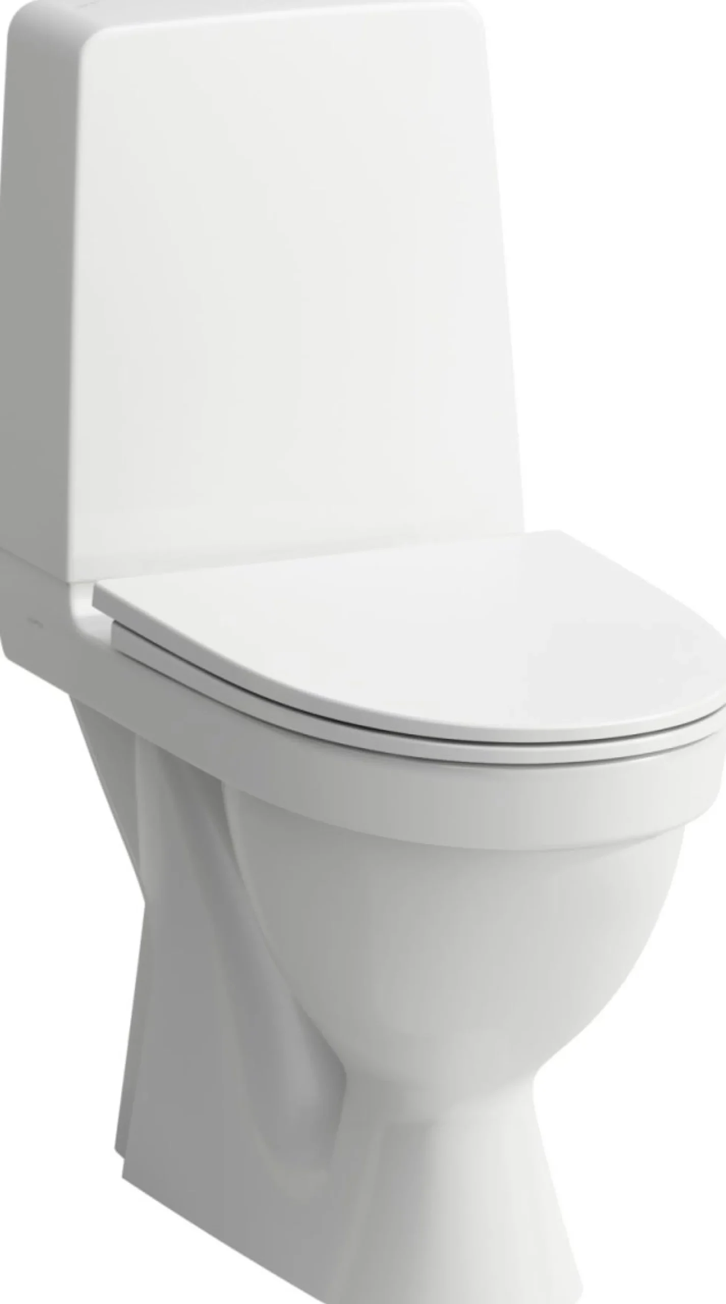 Laufen Kompas gulvstående toilet, skjult S-lås, rimless, limning, hvid