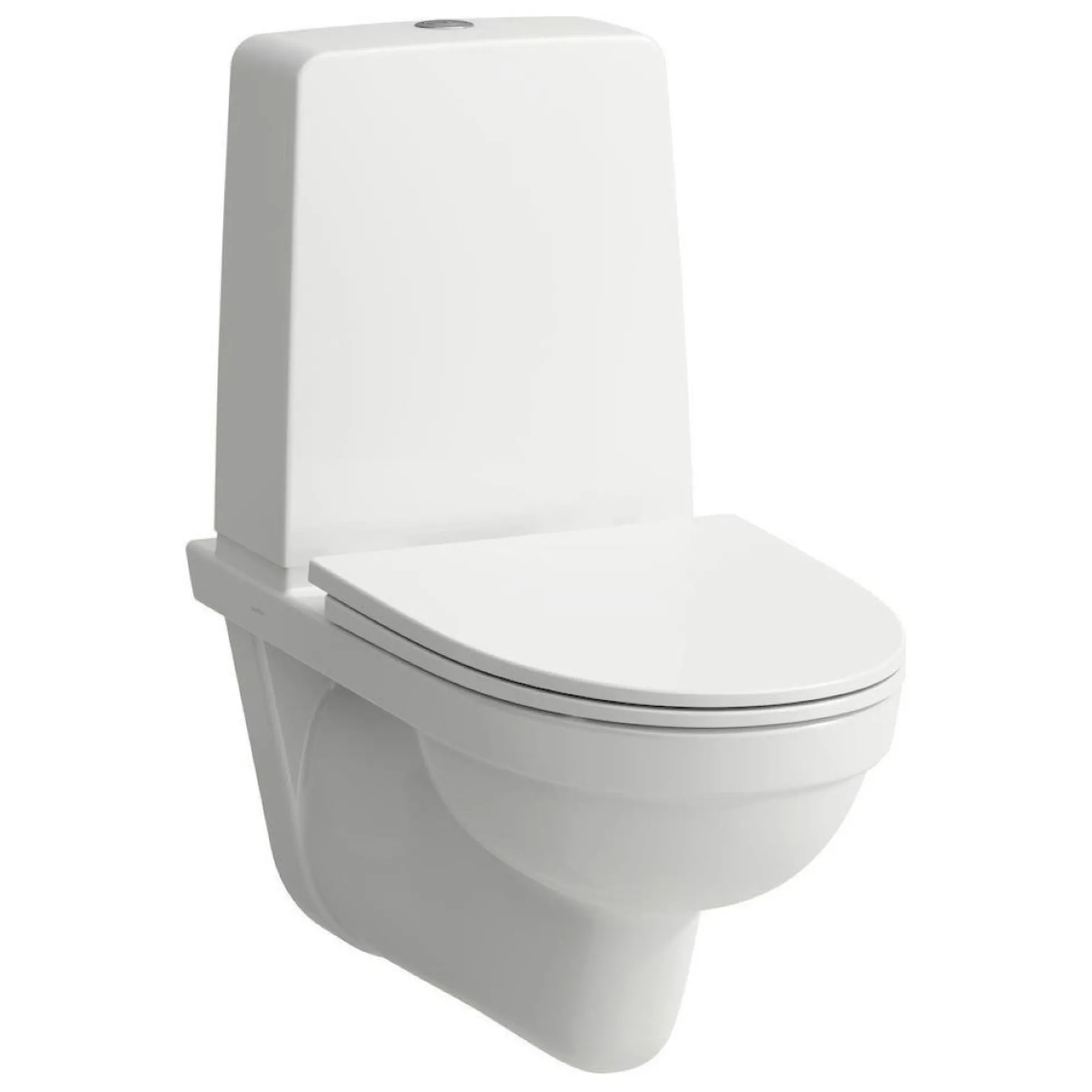 Laufen Kompas Væghængt toilet, rimless toilet med synlig cisterne