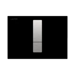 Laufen Lis AW102 betjeningsplade, duoskyl, sort glas