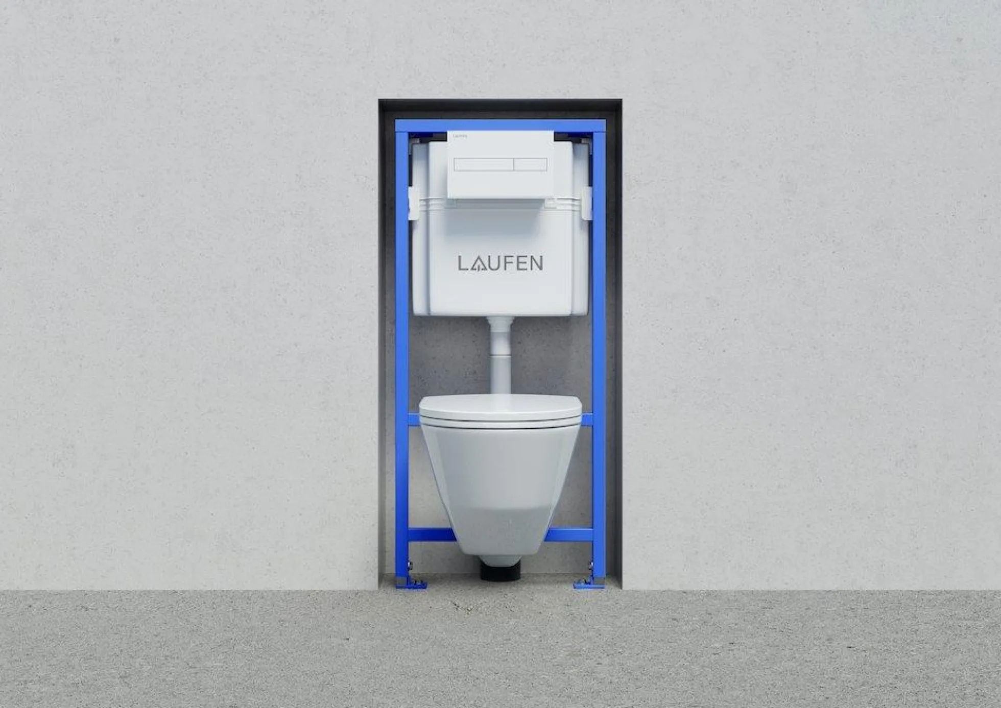 Laufen LIS INEO indbygningscisterne 112 cm, frontbetjent, til væghængte toilet