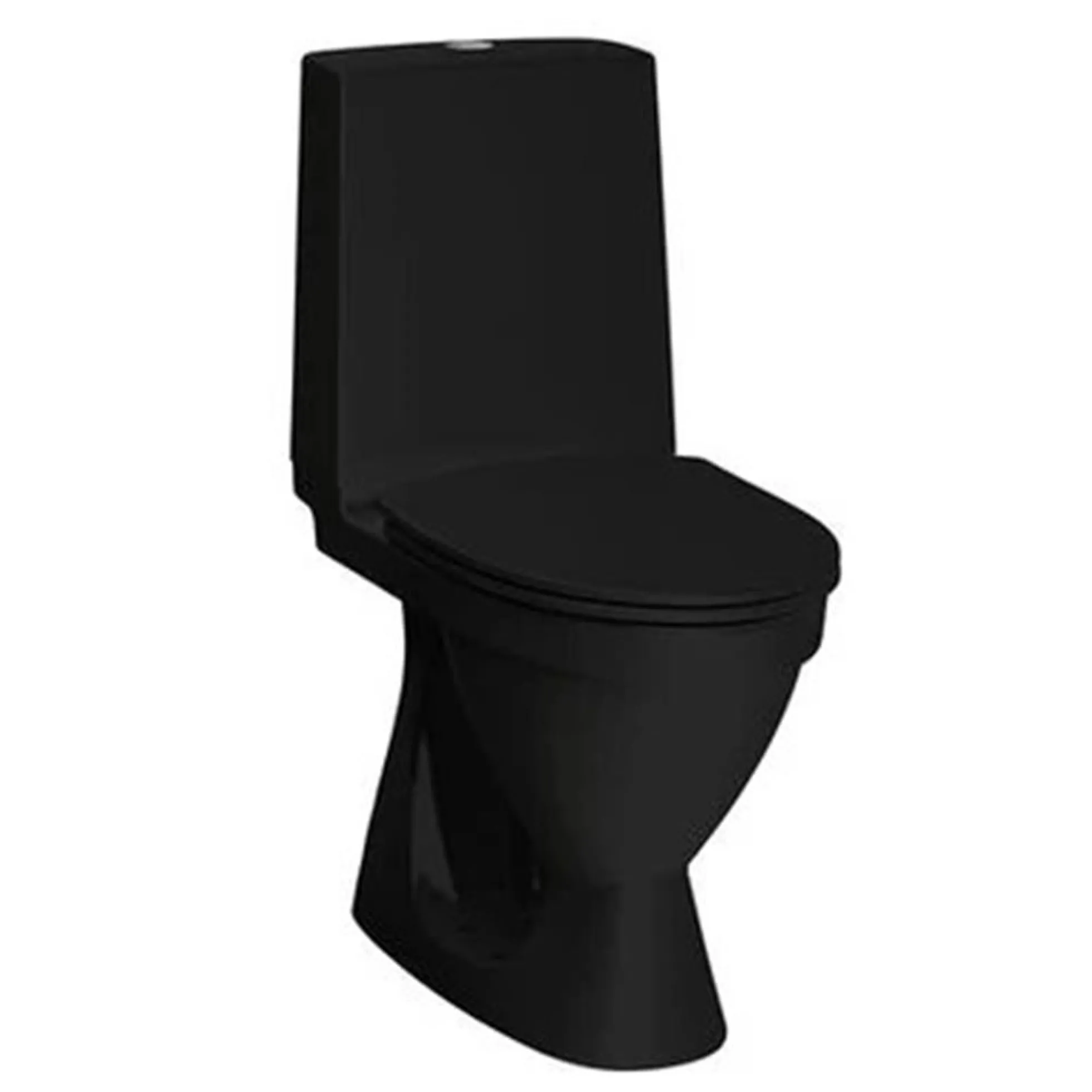 Laufen Rigo toilet, gulvstående toilet, skjult S-lås, mat sort
