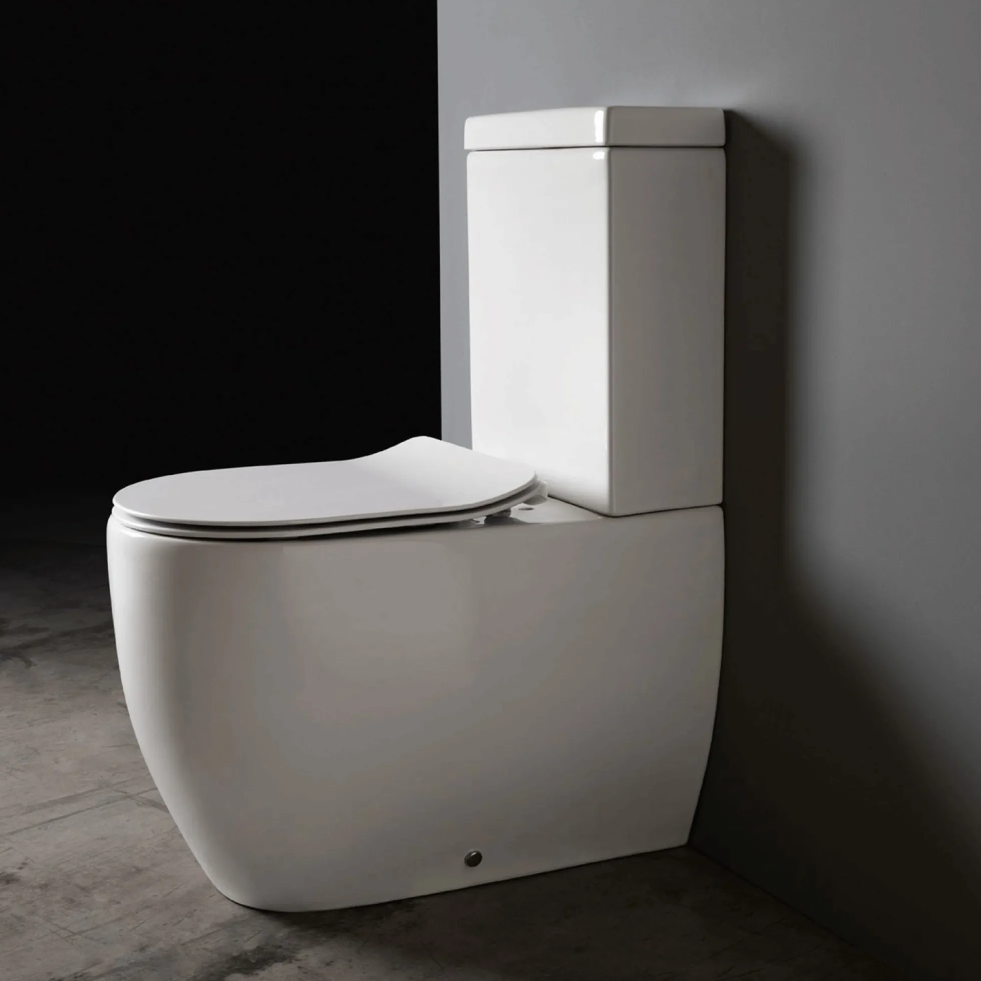 Lavabo Glomp BTW gulvstående toilet med cisterne, uden sæde, hvid