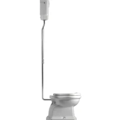 Lavabo Retro HIGH toilet, P-lås, krom rør, hvid