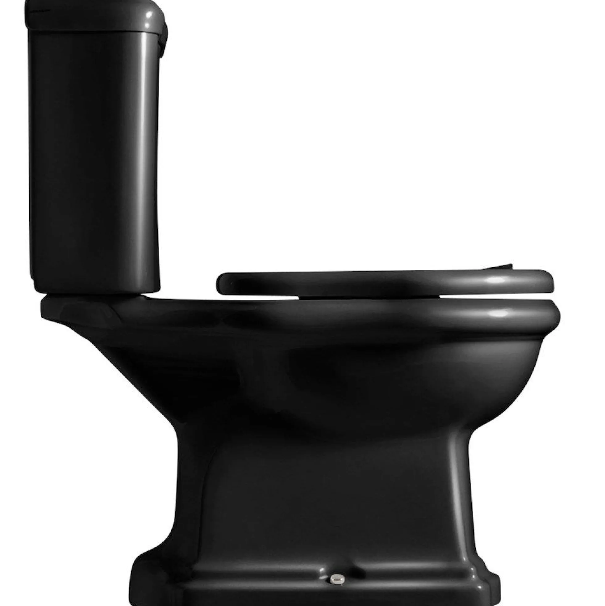 Lavabo Retro Monoblocco toilet, P-lås, blank sort