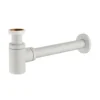 Lavabo vandlås, 1-1/4", til vægmontage, mathvid