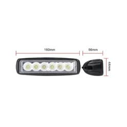 LED arbejdslampe, 14W, 1200lm, 60 grader, 10-30V, IP67 vandtæt, aluminium+PC, 56x160x44 mm, 30.000 timer, kold hvid 6500K - LEDlife
