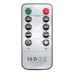 LED bloklys med flammeeffekt, hvid, 10/12,5/15 cm, fjernbetjening, timer, ægte stearin