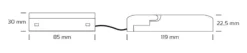 LED Driver Dali CC 12W, push dim, 180-500 mA