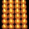 LED fyrfadslys, 24 stk, hvid