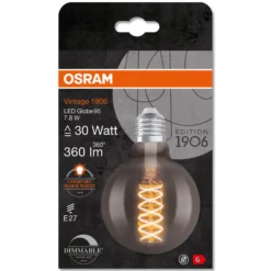 1906 LED gl95 smo spiral fil ul tynd 7,8W/818 E27 dim