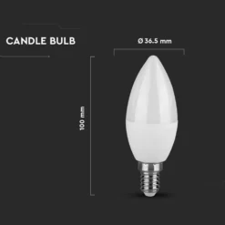 LED kertepære, 4,5W, E14, 6500K, 470lm, RA80 - V-TAC