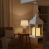LED lanterne, firkantet, hvid, batteri, IP54, 2700K - Dæmpbar: Nej