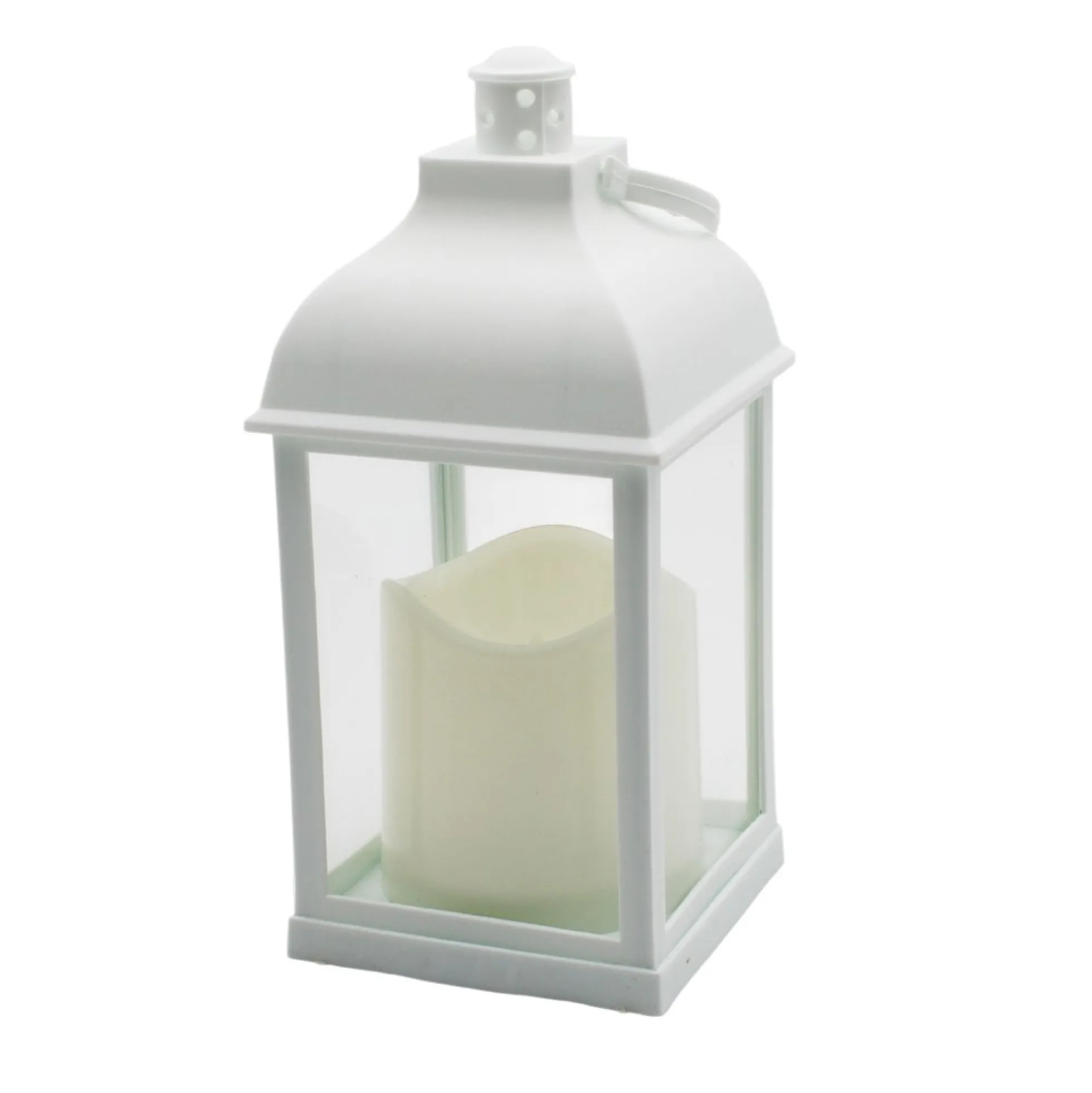 LED lanterne, firkantet, hvid, batteri, IP54, 2700K - Dæmpbar: Nej