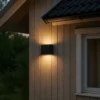LEDlife DuoLume 8W væglampe, inkl. lyskilde, IP65, inde/ude, 230V, 650lm, RA 80, sort