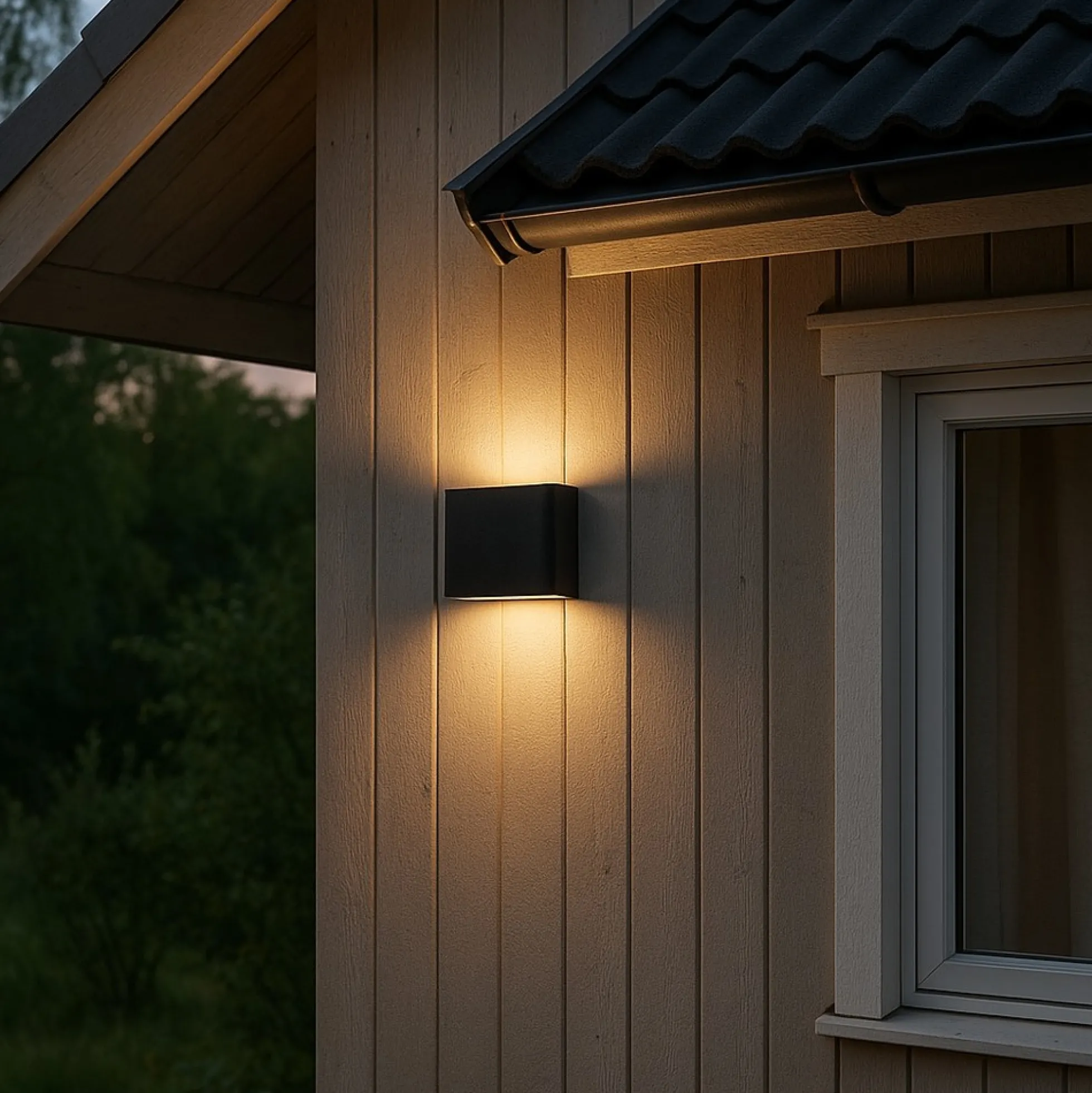 LEDlife DuoLume 8W væglampe, inkl. lyskilde, IP65, inde/ude, 230V, 650lm, RA 80, sort