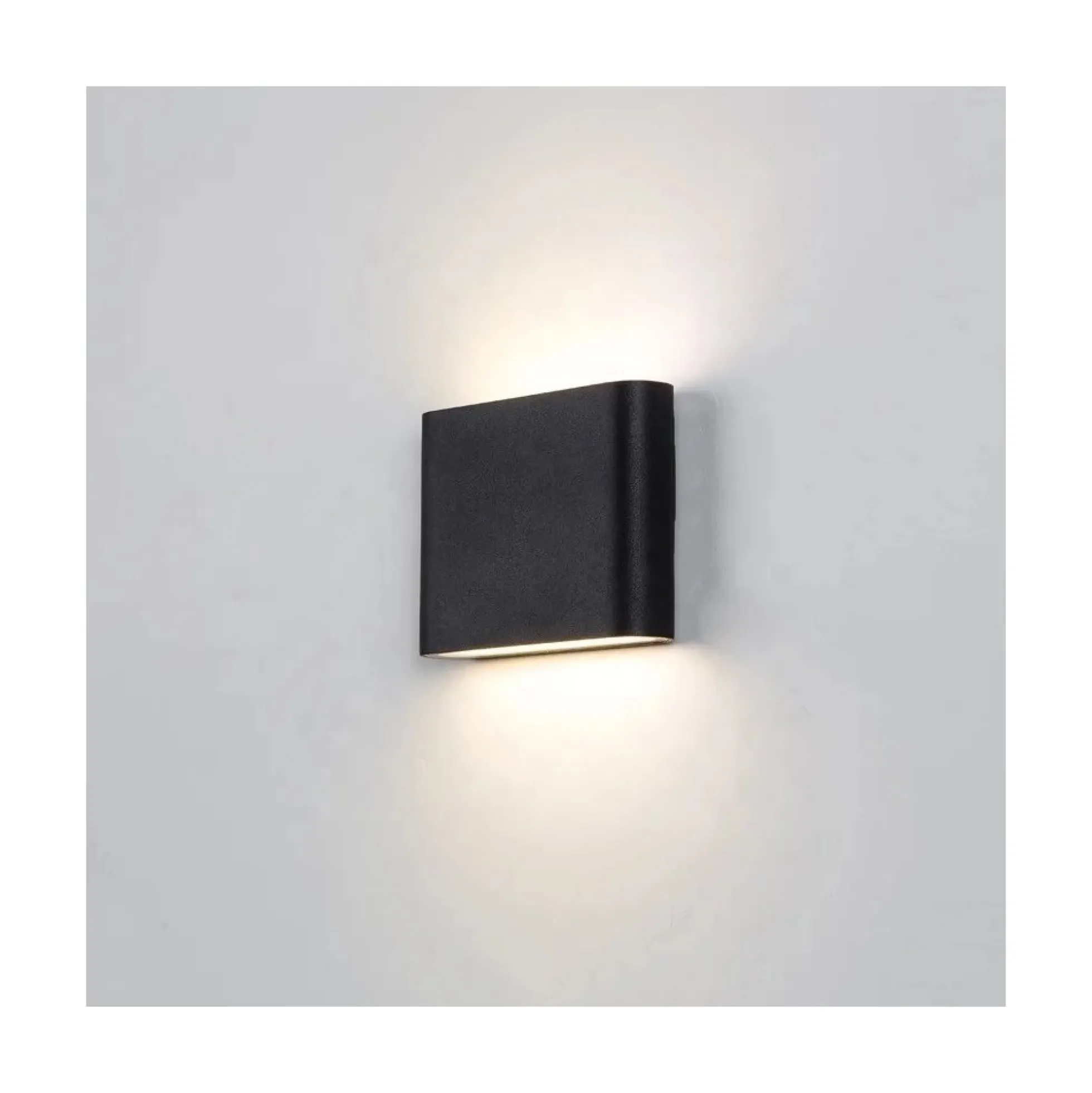 LEDlife DuoLume 8W væglampe, inkl. lyskilde, IP65, inde/ude, 230V, 650lm, RA 80, sort
