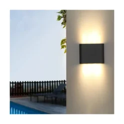 LEDlife DuoLume 12W væglampe - op/ned, inde/ude, inkl. lyskilde, IP65, 1000lm, RA 80, 230V input, sort