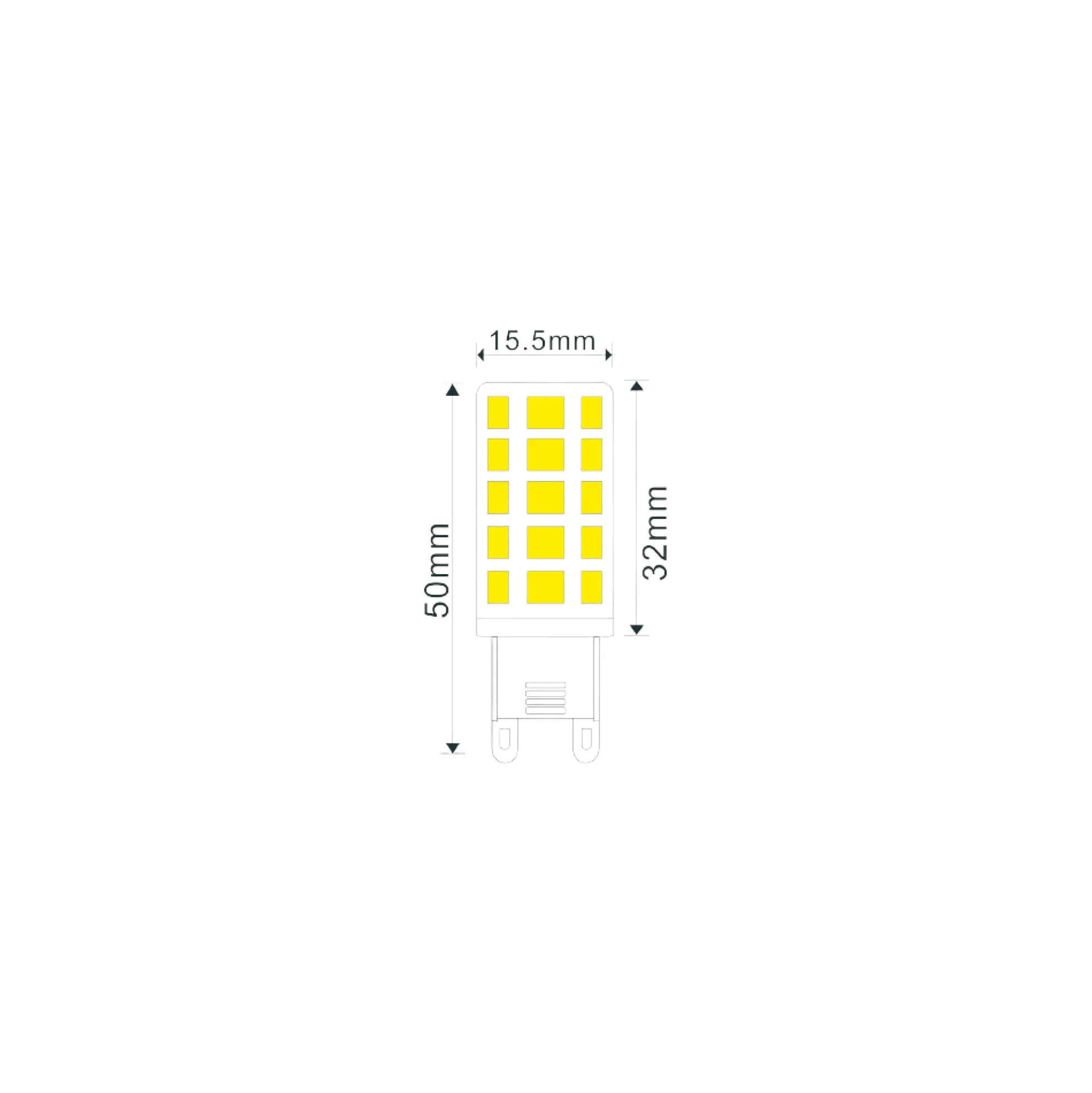 LEDlife G9 3,5W LED pære, ikke dæmpbar, varm hvid (3000K)