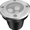 LEDlife nedgravningsspot, 3W, rund, rustfrit stål, 24V DC, 3000K - Ikke dæmpbar