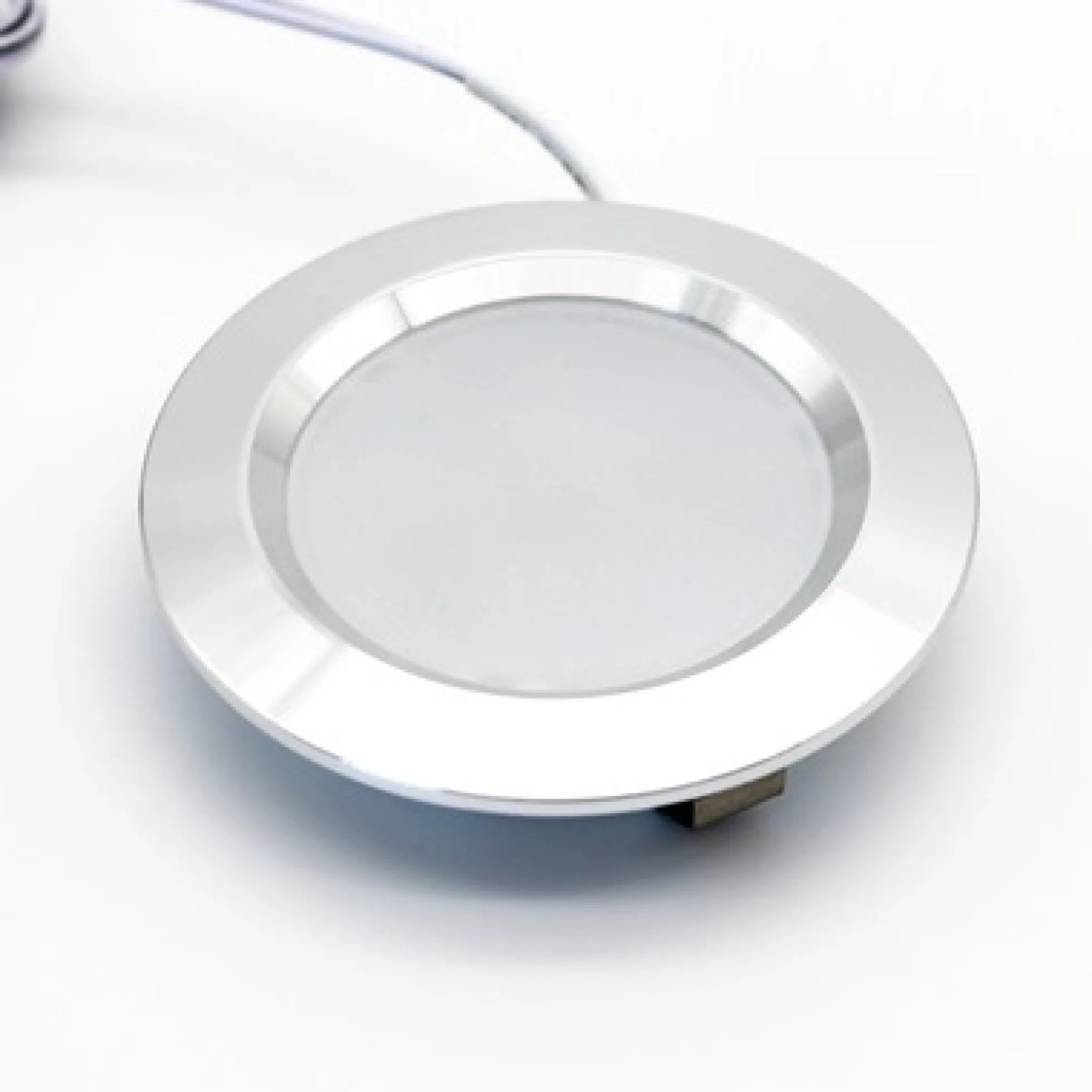 LEDlife Reco68 møbelspot, inkl. strømforsyning, 2,5W LED, erstatter 25W, 12V input, 180lm, RA80 - børstet stål (3-pak)