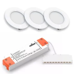 LEDlife Reco68 møbelspot komplet pakke med 3 spots og driver, 180lm, hvid (mat)