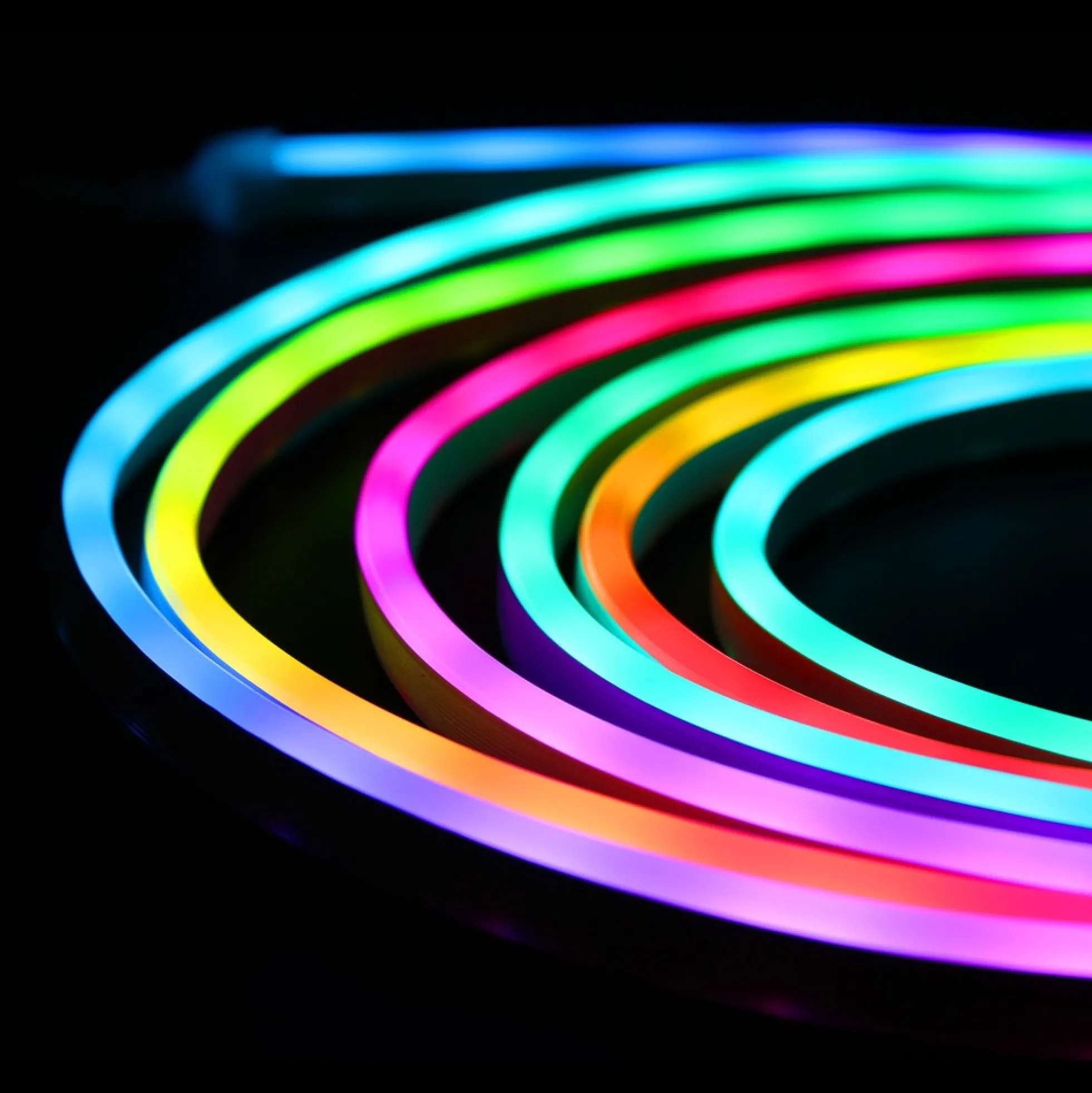 LEDlife RGBIC Neon Flex komplet sæt, Bluetooth app og fjernbetjening, inkl. montage og USB, 3W, 5V - 250 cm