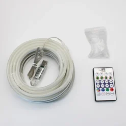 LEDlife RGBIC Neon Flex komplet sæt, 8x16 neonflex, Bluetooth app, fjernbetjening, USB, 3W, 5V input - 5m