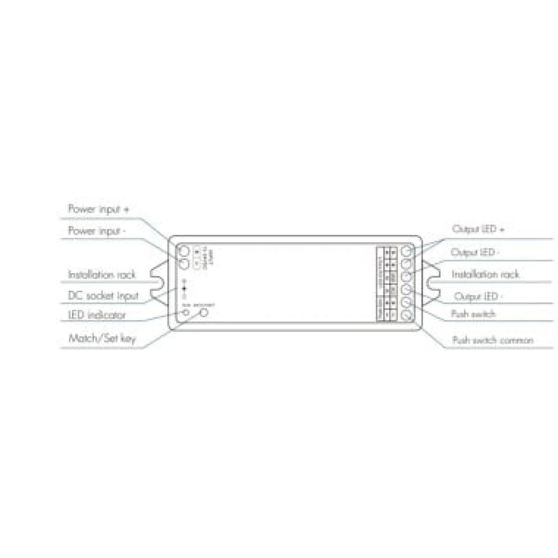 LEDlife rWave dæmper/CCT controller - Tuya Smart/Smart Life, Tryk for dæmpning, 12V (60W), 24V (120W)