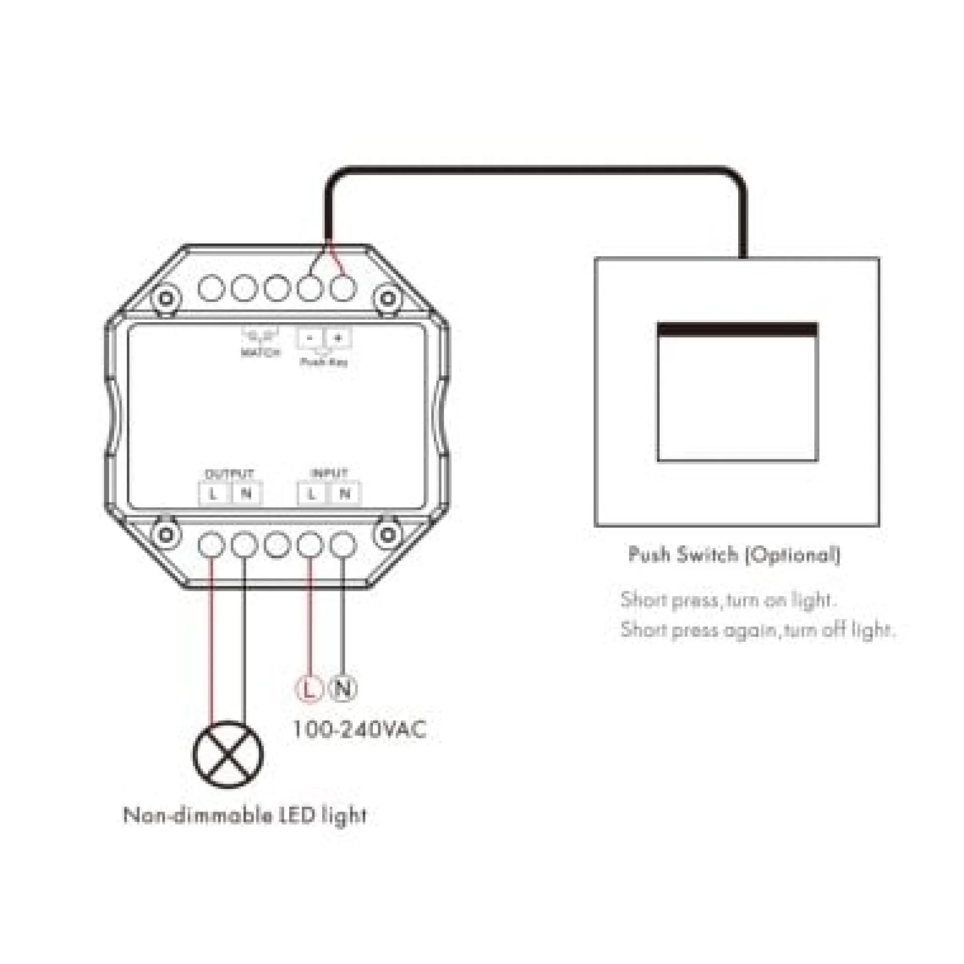 LEDlife rWave indbygningsrelæ - RF, 360W LED, 230V