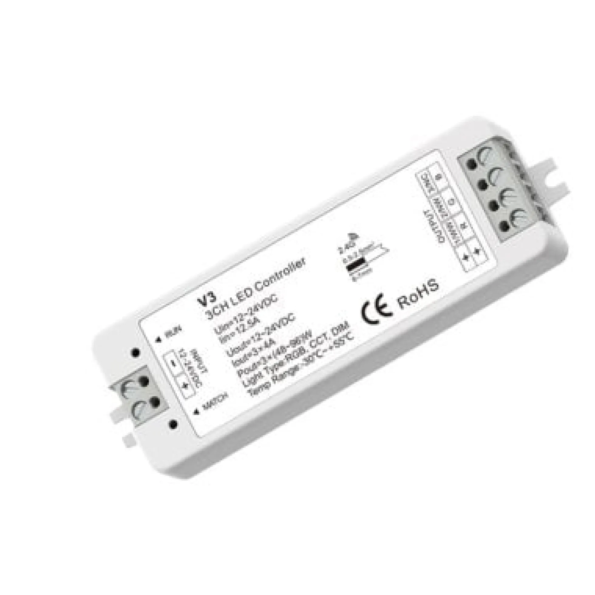 LEDlife rWave RGB-controller - 12V (144W), 24V (288W) Indgang: 12V-24V